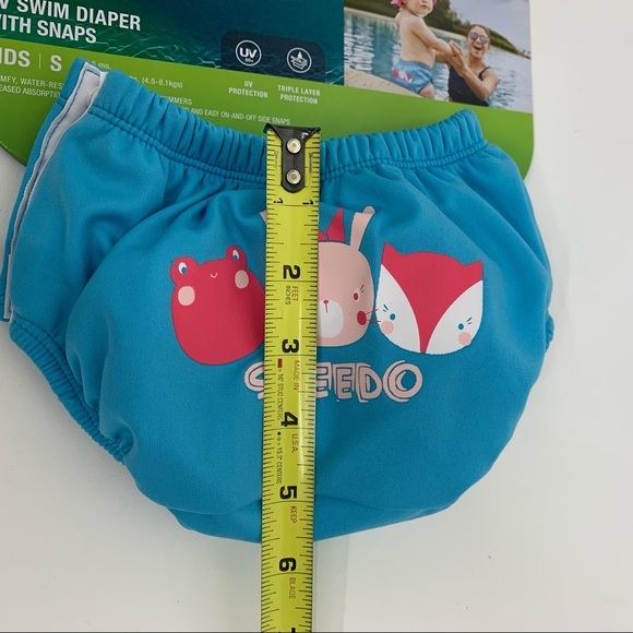 Speedo UV Baby Kids Blue & Pink Swim Diaper W/ Snaps Animal Graphic Small 6 Mo - Picture 14 of 16